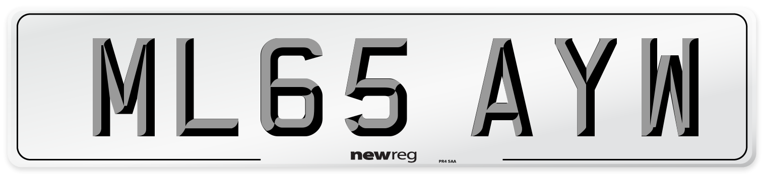 ML65 AYW Number Plate from New Reg